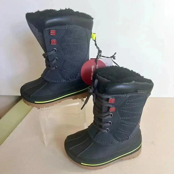 NWT Swiss Tech Toddler Black Waterproof 3M Thinsulate Snow Winter Boots Size 6 - Picture 1 of 14